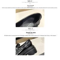 Zapatos de Muffin Gruesos para Mujer Primavera 2025 Estilo Salvaje Pequeños de Cuero con Zapatos Individuales - details 2