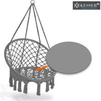 Silla Colgante con Cojín - Sillón Colgante Chill para Adultos y Niños Hamaca hasta 150 kg Asiento Colgante Suspensión Interior y Exterior Sala de Estar y Jardín Terraza, Beige - details 9