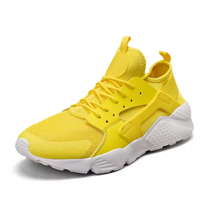Zapatillas de deporte con amortiguación amarilla para hombre, zapatos de tenis antideslizantes para correr al aire libre, deportes atléticos, gimnasio - 1