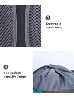 Mochila de Montañismo para Acampar y Senderismo de 65L con Cubierta de Lluvia Bolsa Grande para Hombros de Hombre Material de Nylon Capacidad Ajustable Ideal para Deportes al Aire Libre - details 15