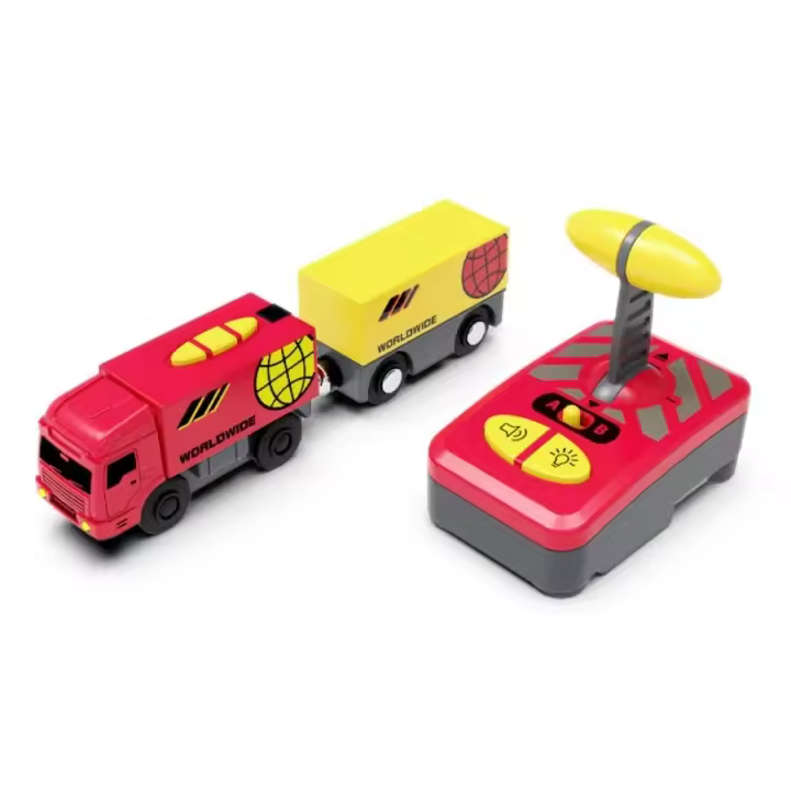Juguetes de coches de aleación slot magnéticos Juego de vías de tren eléctrico Apto para todos los accesorios de vías de tren de madera Regalos para niños - 1