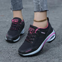 Zapatos deportivos de marca para mujer, zapatillas de deporte de cuero con plataforma, impermeables, a la moda, para senderismo al aire libre, zapatos informales antideslizantes para caminar, calzado para mujer - details 8