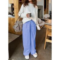 Pantalones de pierna ancha de cintura alta para mujer Moda estilo coreano - details 1