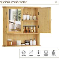 Puertas Espejo, Mueble 1 Estante Ajustable y 1 Compartimiento Abierto, Cocina y Dormitorio, 56x14x58 cm - details 4