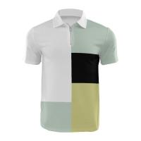 Conjunto de camisa y pantalones cortos con cremallera de un cuarto y cuello vuelto para hombre de tendencia de verano - details 10