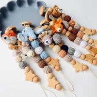 Portaclips de Chupete de Madera de Haceda con Bolsa de Almacenamiento Soporte de Chupete de Animal de Dibujos Animados para Bebés Productos Normales - details 2