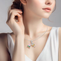 Colgante con cuentas de plata de ley 925, colgantes de flores con copa de cóctel, pulsera Original para hacer joyas, regalo del Día de San Valentín - details 2