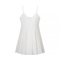 PB & ZA 2025 temperamento todo-fósforo vestido con tirantes Falda corta pequeña falda blanca novedad de verano llegadas ropa de mujer - details 1