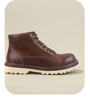 Botas cortas de caña alta casual retro zapatos de cuero de moda de piel de vaca botas de herramientas - details 9