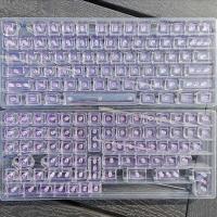 Purple SA Highly Transparent Crystal nical Keyboard 143 Keycaps 64/84/98/104 - details 2