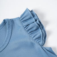 Conjunto De Verano Para Bebé Niña 2024 Shorts Y Camiseta Cómodo Transpirable Ropa De Casa Estilo Casual Sin Mangas Cuello Redondo - details 39