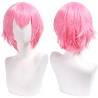 Pelucas sintéticas rectas cortas universales, extensión de cabello falso, peluca colorida para Cosplay, pelucas de fiesta de Anime rojas en capas, juego de rol - details 5