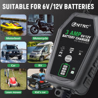 Cargador de batería inteligente automático para baterías de plomo-ácido LiFePO4  6V 12V  3000mA cargador para motocicleta y coche - details 2