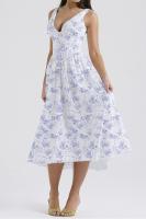 2025 nuevos modelos de primavera y verano, vestido de tirantes ajustado, vestido de temperamento con cuello en V estampado informal europeo y americano - details 11