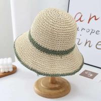 Nuevo cubo de paja de verano para mujer, sombrilla para exteriores, pescador, moda para mujer, sombrero de playa para vacaciones, regalo de primavera - details 4
