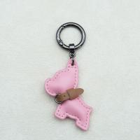Precioso llavero de Bulldog Francés, Animal, perro, cachorro, colgador de perro de cuero PU, colgante de bolso de Bulldog de dibujos animados a la moda para mujer - details 3