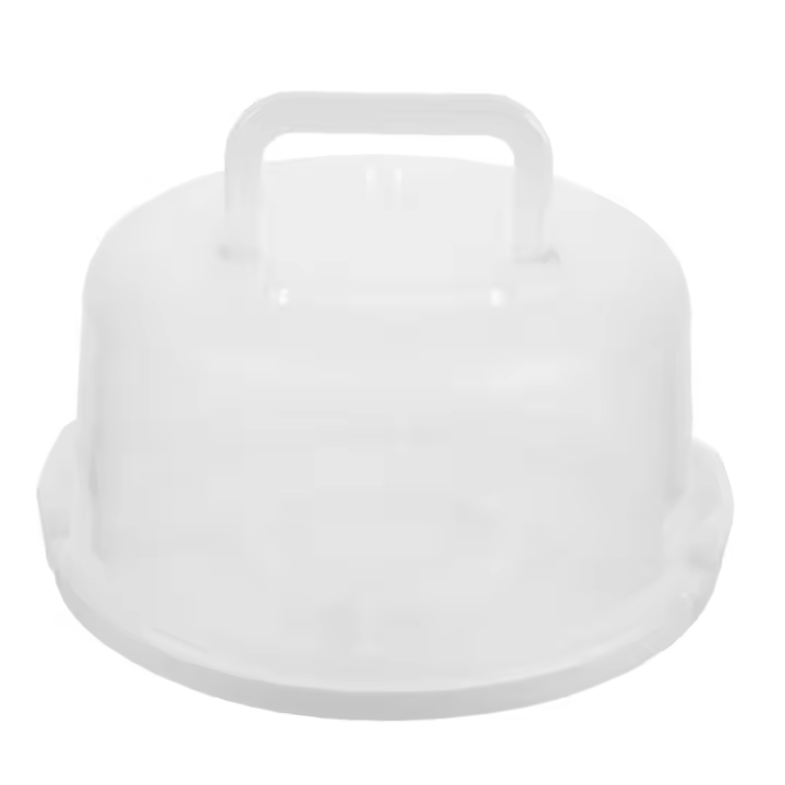 Caja portátil para Tartas, contenedor transparente con tapa, Soporte redondo para Tartas, contenedor de almacenamiento de pan - 1