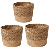 Cesta de maceta tejida Natural, maceta multifuncional para jardín, sala de estar, dormitorio, balcón - details 3