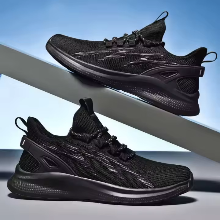 2024 deportes de los hombres de alta calidad nueva malla transpirable suela suave cómodo cordones zapatos para correr casuales otoño - 1