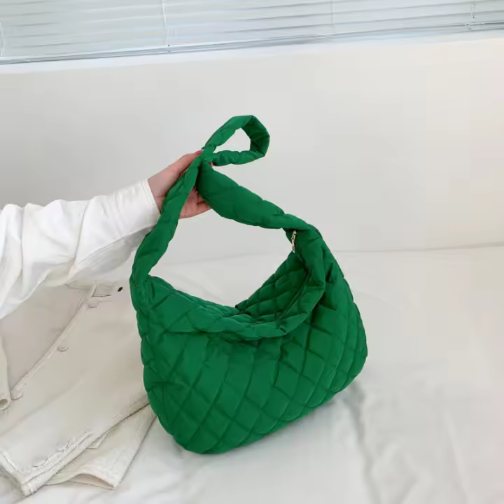 Bolso de hombre de Nailon Vintage para Mujer, Bandolera informal impermeable, Bolso Hobo de gran capacidad - 1