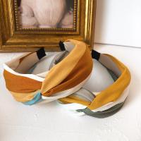 Diadema con lazo anudado cruzado para niña, bandas antideslizantes para el cabello de tela, diadema de Aro para la cabeza a rayas, novedad - details 5