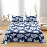 Sábana de Tela Suave de Temporada Toda Diseño Floral Plano 230x230cm Comodidad Tactile sin Funda de Almohada - details 2