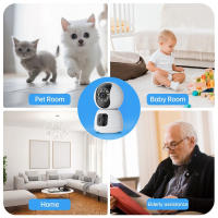 Cámaras de vigilancia wifi HD video llamar remoto inalámbrico WiFi interior inteligente doméstico 360 grados vigilancia - details 1