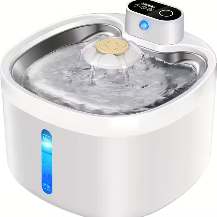 Grifo de Agua para Gatos Inalámbrico Automático 88oz/2.6L Ventana de Nivel de Agua y Sensor de Movimiento Ultra Silencioso Suministros para Mascotas - 1