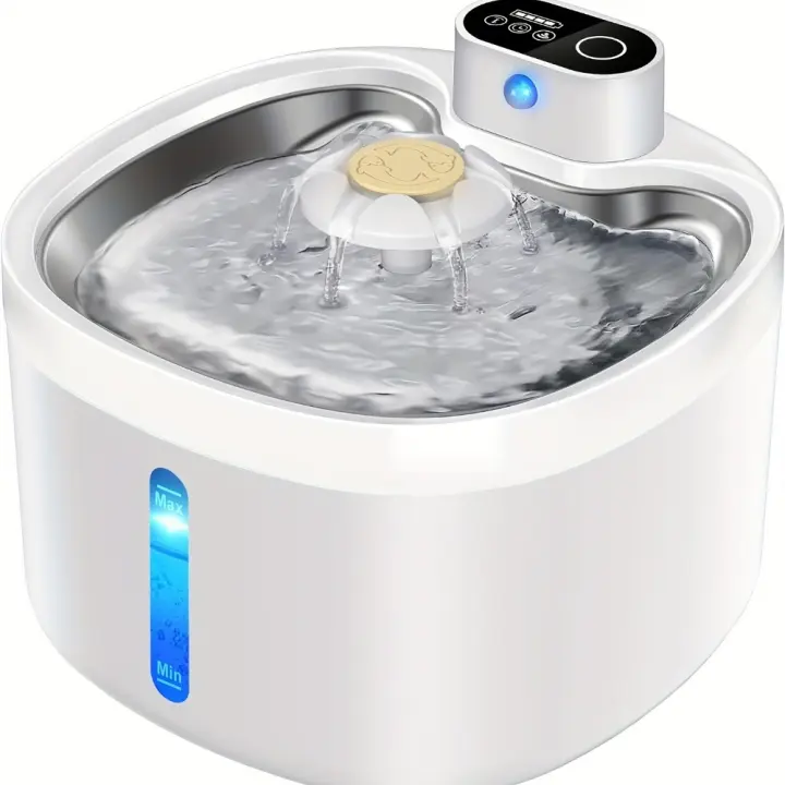 Grifo de Agua para Gatos Inalámbrico Automático 88oz/2.6L Ventana de Nivel de Agua y Sensor de Movimiento Ultra Silencioso Suministros para Mascotas - 1