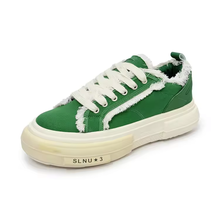 Zapatos de hombre 2025 nuevos zapatos de pan de hombre casual Guochao skateboard zapatos de transmisión en vivo transfronterizo de venta caliente zapatos de junta de lona de hombre - 1