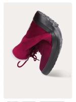 Botas de nieve cálidas antideslizantes para mujer, botines impermeables al aire libre, zapatos de senderismo de piel, zapatillas de felpa con cordones, Invierno - details 6