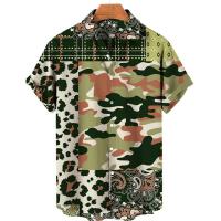 Camisa hawaiana de manga corta holgada informal para hombre, transpirable, estampado retro 3D, ropa de playa, verano, 2023 - details 2