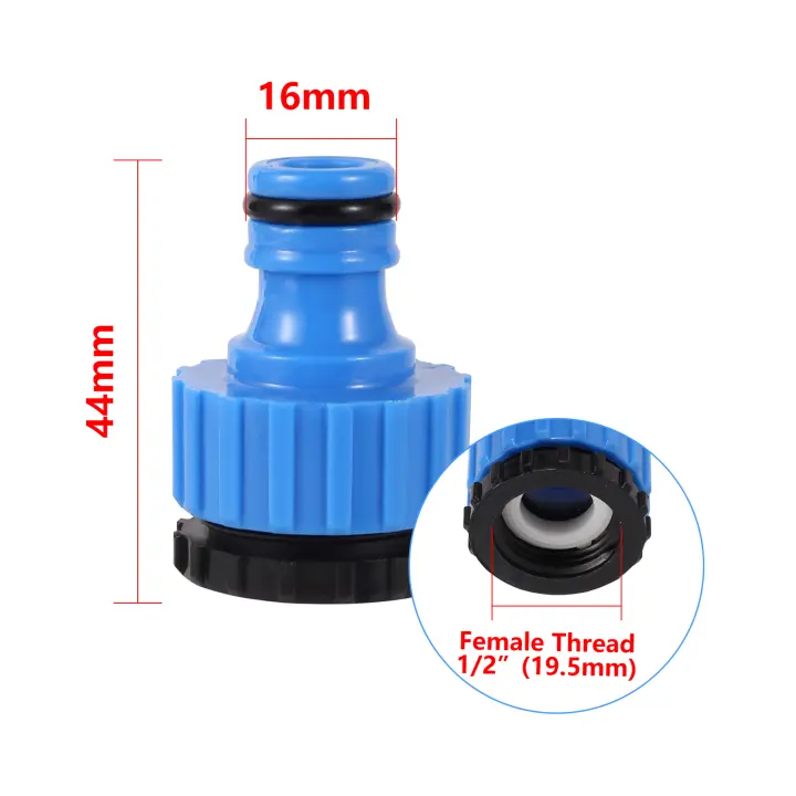 Conector rápido de manguera de 4/7mm y 8/11mm para riego de jardín, acoplador de limpieza para lavado de coche - 1