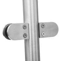Poste medio de barandilla de vidrio de acero inoxidable de 110 cm para villas, balcones y escaleras - details 1