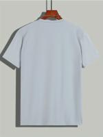 Verano de los hombres Casual tamaño suelto 100% algodón letra impresión cuello redondo manga corta camiseta Top - details 13