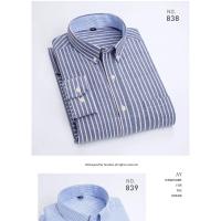 Camisa de manga larga para hombre, camisa de vestir Oxford a rayas, camisas informales ajustadas de alta calidad para hombre, ropa de marca - details 2