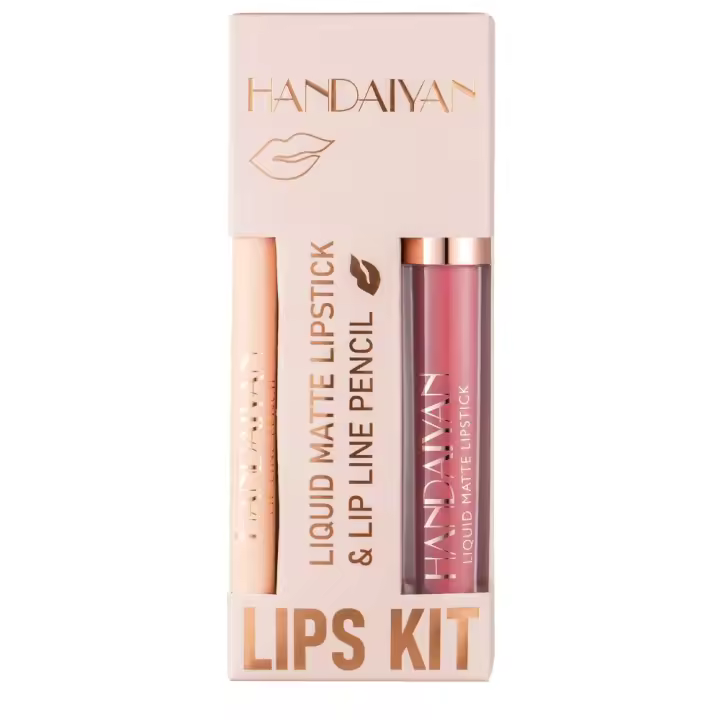 Pintalabios, Combinación De Delineador De Labios Mate Y Brillo De Labios De 12 Colores, Antiadherente, Que No Se Decolora - 1