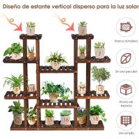 Estantería de 6 Niveles para Plantas de Madera Soporte Interior para Macetas - details 14