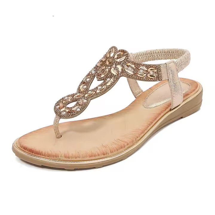 Sandalias de tacón de aguja con diamantes de imitación, estilo moderno, zapatos de mujer de talla grande. - 1