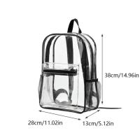 Mochila transparente de gran capacidad, Bolsa Escolar impermeable con cremallera, mango suave Visible, de Pvc, para exteriores - details 1
