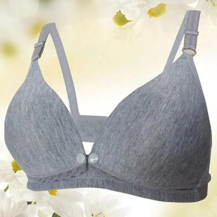 Conjunto de sujetador de algodón para mujer, sujetador, ropa de maternidad para lactancia, ropa interior para alimentación de bebé - 1