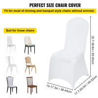 Fundas elásticas de LICRA para silla de boda, cubierta Universal para restaurante, banquete, Hotel, comedor, fiesta, 2 estilos, 10 piezas - details 13