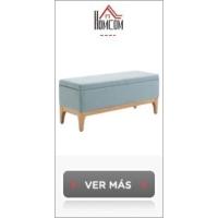 Taburete para pie de cama tapizado en tela con asiento acolchado y patas de madera, taburete de estilo vintage para dormitorio, recibidor, salón, 80x40x43 cm, beige - details 9