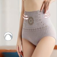 1pc Mujeres Florales Poliamida y Spandex Cintura Alta Moldeadoras - Sin Costuras Levantamiento de Cadera Control de Abdomen Shapewear Slim Briefs con Detalle de Volantes y Dobladillo Dado para Recuperación Postparto - Ajuste Ajustado de Temporada Completa - details 10
