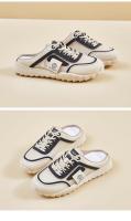 Malla zapatos de las mujeres de verano de las mujeres de fondo plano antideslizante perezoso bolsa de un pedal sandalias de cabeza bolsa cabeza media zapatillas fuera - details 15