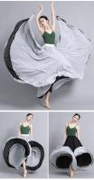 Falda baile gasa flamenca para mujer, faldas largas Color sólido 720 grados, ropa práctica bailarina, falda de estilo chino con - details 19
