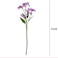 Nueva flor de orquídea Artificial de seda DIY 75cm flor de simulación colores vivos flores falsas rama centro de mesa de boda - details 0