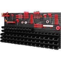 Sistema de Almacenamiento para Herramientas y Cajas Apilables Placas de Pared Extra Fuertes PAFEN Estante Vertical (Rojo/Negro) - details 14