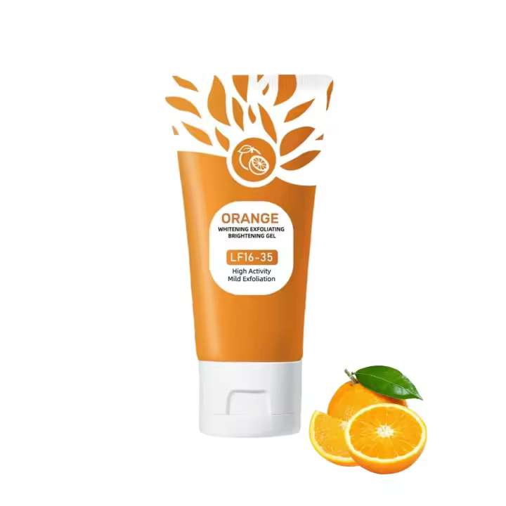 Gel exfoliante orgánico para rostro y cuerpo con enzimas de naranja genéricas, exfoliante facial hidratante de limpieza profunda para toda la piel - 1
