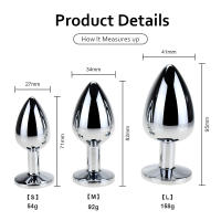 Juguetes Sexuales para Pareja Anal Plug de Acero Inoxidable Suave Dildo Cola Joyería de Cristal Entrenador BDSM Productos Sexuales Tienda - details 0